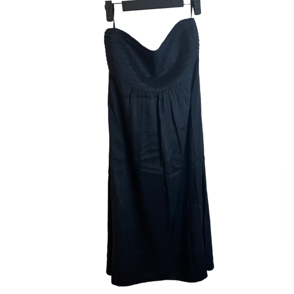 BANANA REPUBLIC SILK STRAPLESS BLACK DRESS